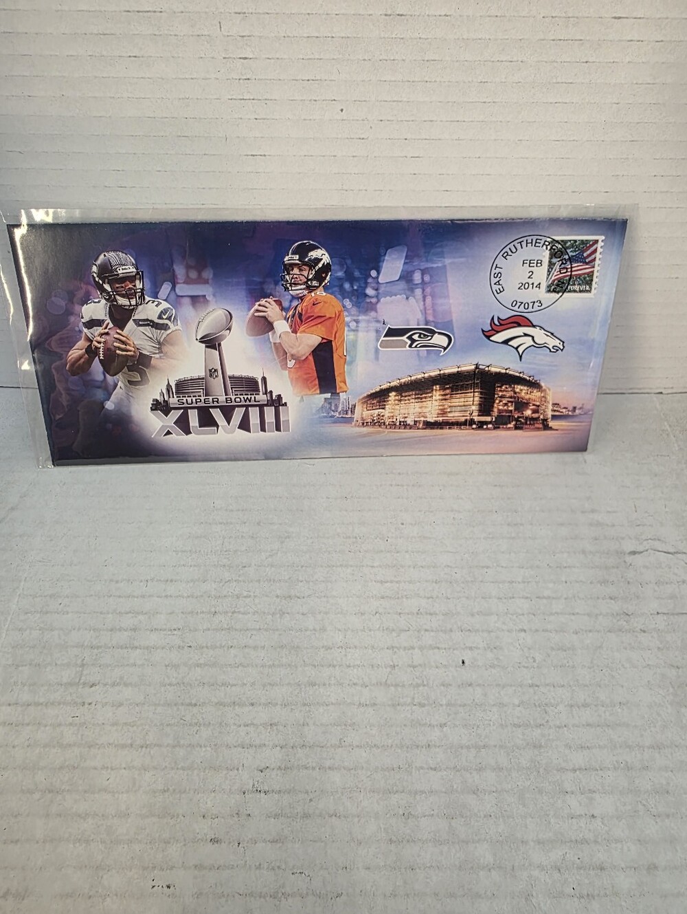 2014 Super Bowl XLVIII Seahawks VS Broncos USPS Commemorative Envelope